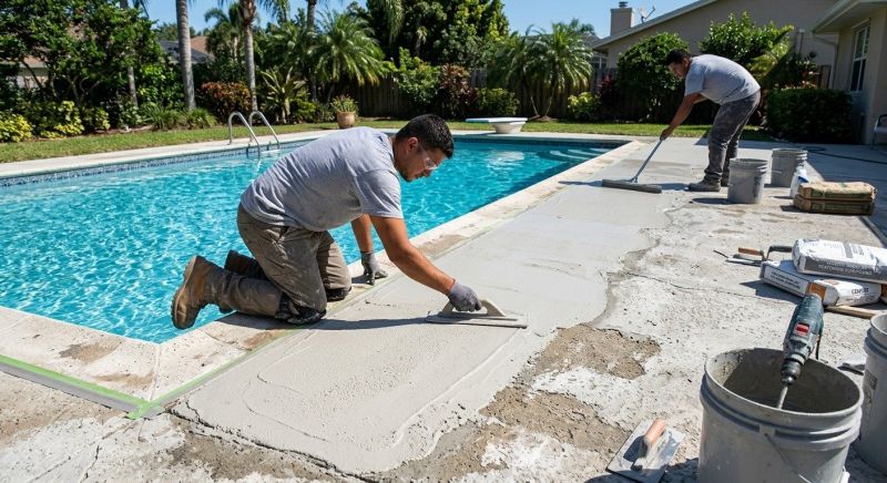 Concrete Pool Deck Resurfacing in Miami Dade County, FL