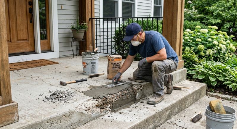 Chipped Concrete Repair in Des Moines, IA