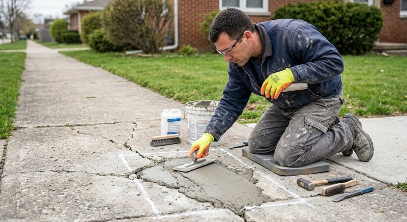 Cracked Sidewalk Repair in Corpus Christi, TX